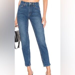 We The Free High-Rise Mom‎ Jeans Blue Size 27
